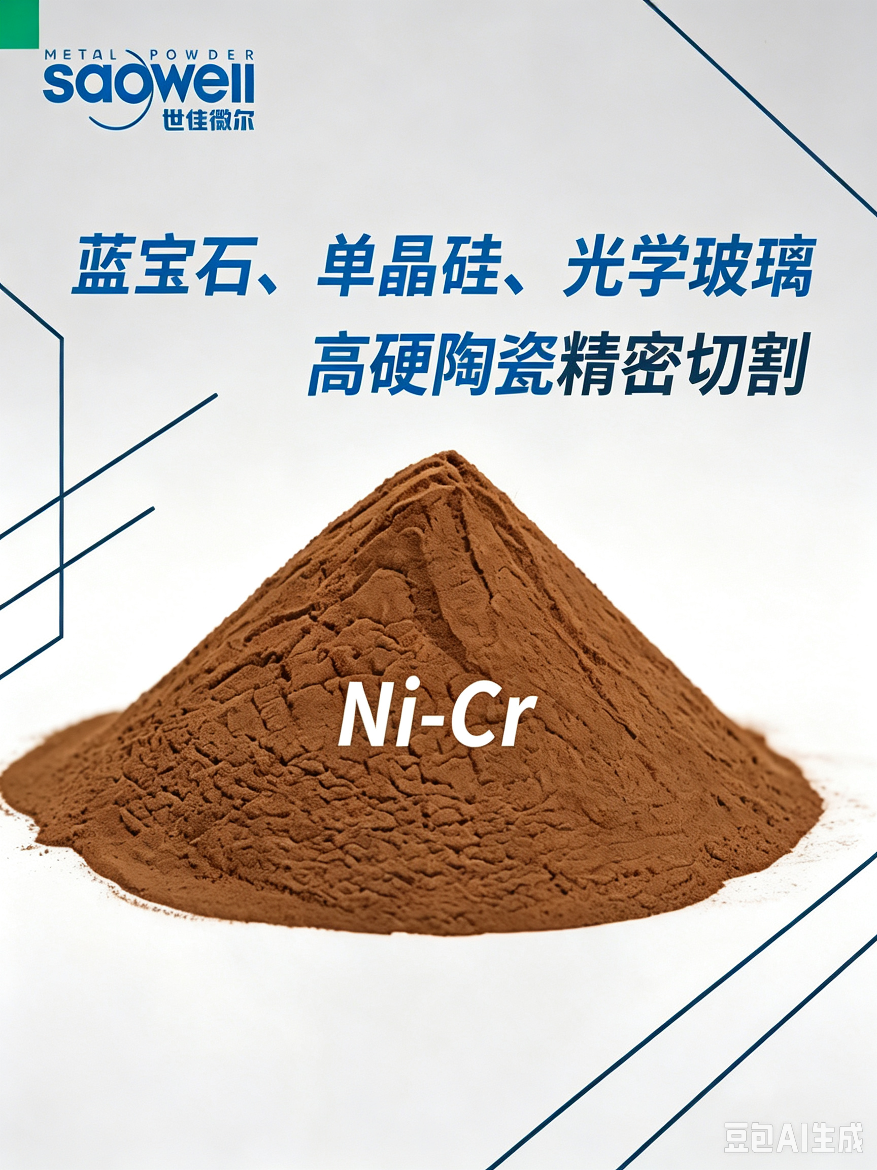 用于蓝宝石-光学玻璃-高硬陶瓷精密切割-镍铬预合金粉